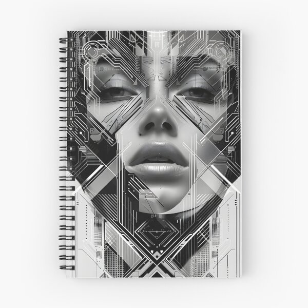 Item preview, Black and white geometric face print designed and sold by dcrc.