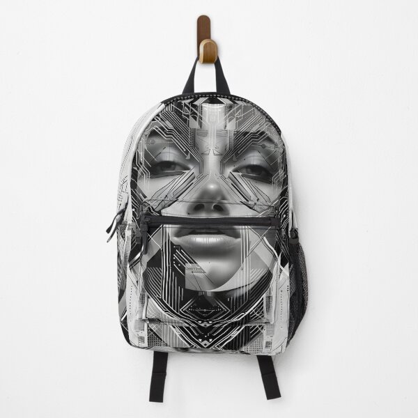 Item preview, Black and white geometric face print designed and sold by dcrc.