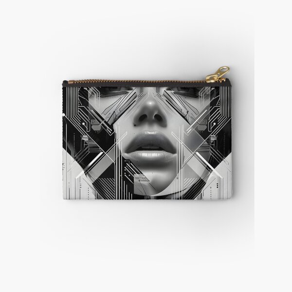 Item preview, Black and white geometric face print designed and sold by dcrc.