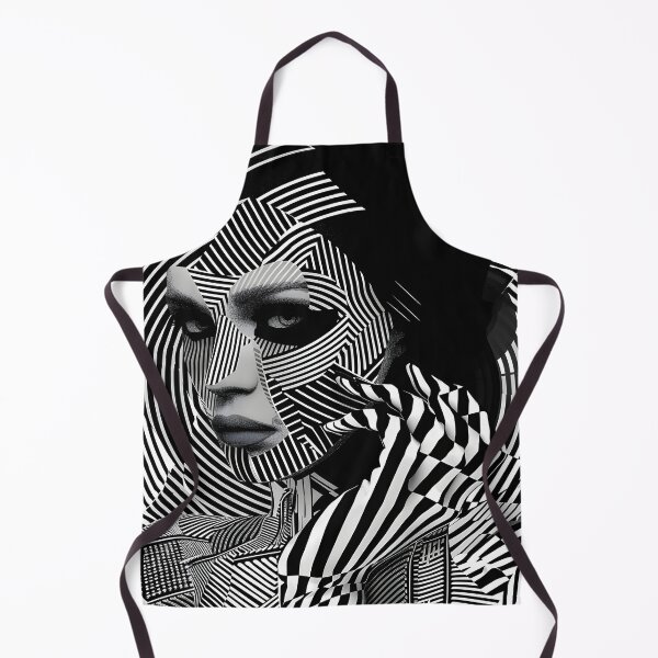 Item preview, Black and white geometric face print designed and sold by dcrc.