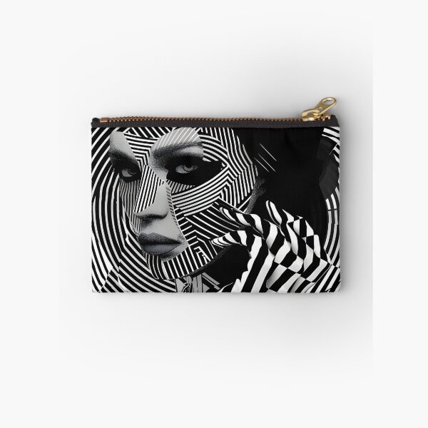 Item preview, Black and white geometric face print designed and sold by dcrc.