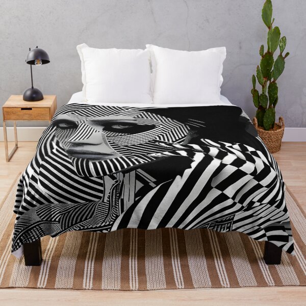 Item preview, Black and white geometric face print designed and sold by dcrc.