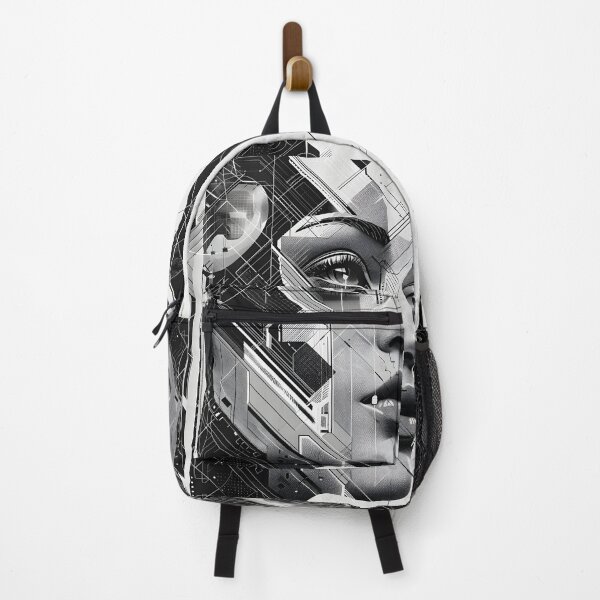 Item preview, black and white geometric face print designed and sold by dcrc.
