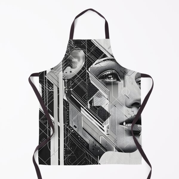Item preview, black and white geometric face print designed and sold by dcrc.