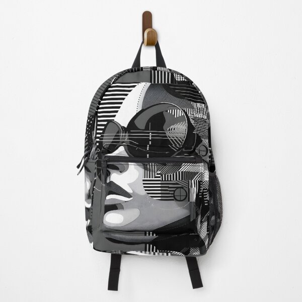 Item preview, black and white geometric face print designed and sold by dcrc.