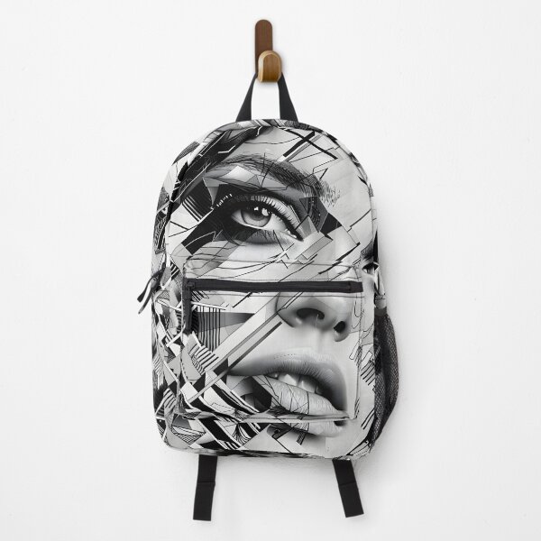 Item preview, black and white geometric face print designed and sold by dcrc.
