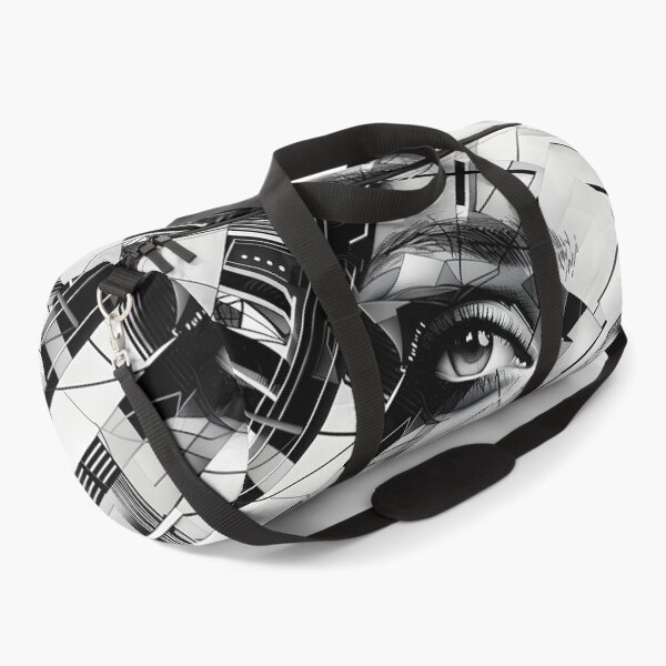 Item preview, black and white geometric face print designed and sold by dcrc.