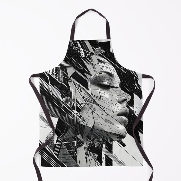 Item preview, black and white geometric face print designed and sold by dcrc.