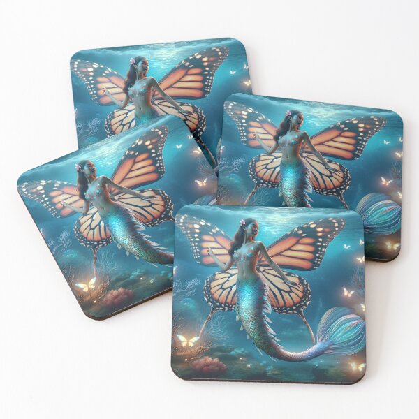 Item preview, "Whimsical Waters: The Butterfly Mermaid's Flight" designed and sold by MindVibe.