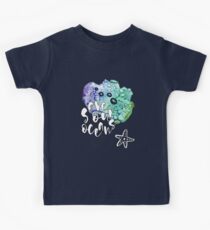 Save The Oceans, Calligraphy / Typography. Watercolor Illustration. Kinder T-Shirt