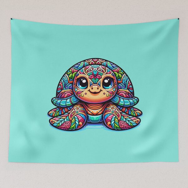 Item preview, Cute and Happy Sea Turtle Vacation Style designed and sold by AnalajiaDesigns.