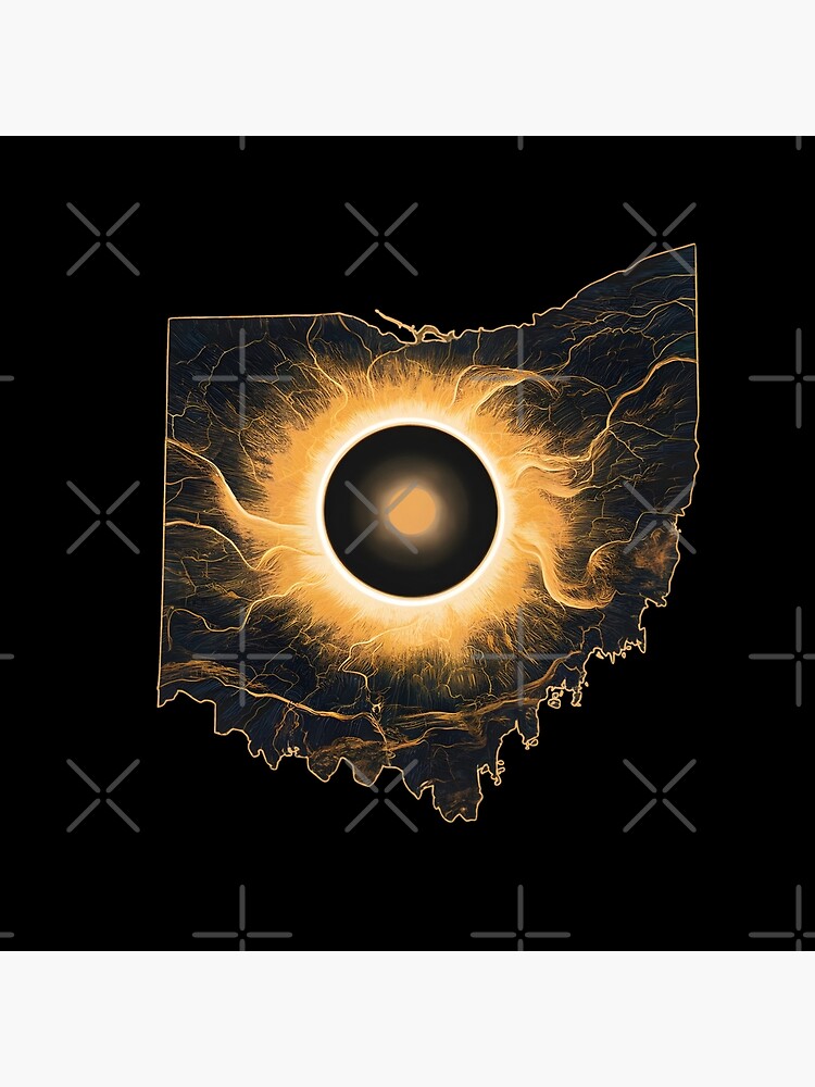 "Ohio Eclipse 2024 total Solar Eclipse 2024" Greeting Card for Sale