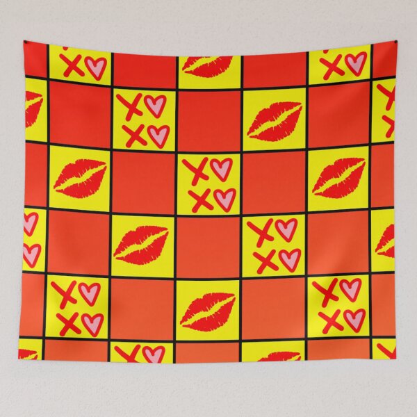 Item preview, Colourful Xoxo Kisses Romantic cute lovers hugs and kisses Loveland designed and sold by LUCKYHAPPYFINDS.