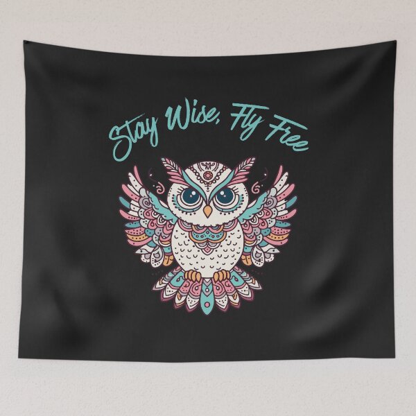 Item preview, Pastel Owl Mandala Stay Wise Fly Free designed and sold by AlienOccupation.