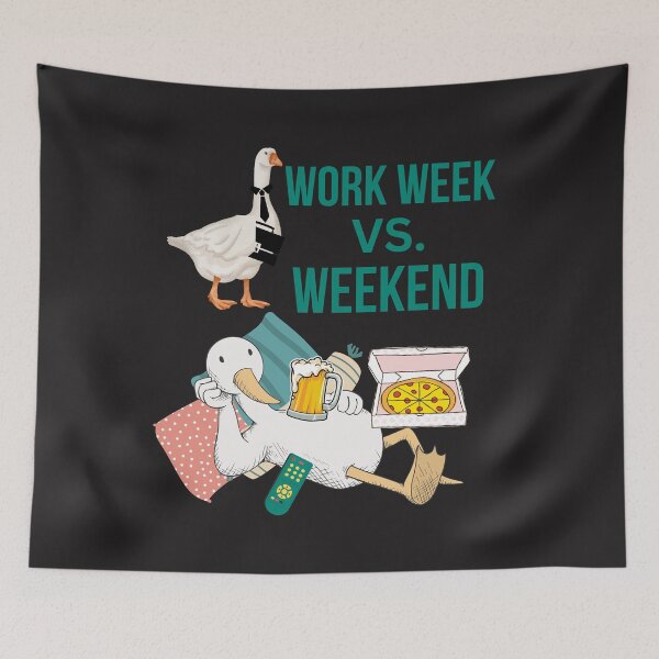 Item preview, Funny Work Week Goose vs. Weekend Goose designed and sold by AlienOccupation.
