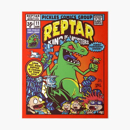 Reptar King of the Monsters Art Board Print