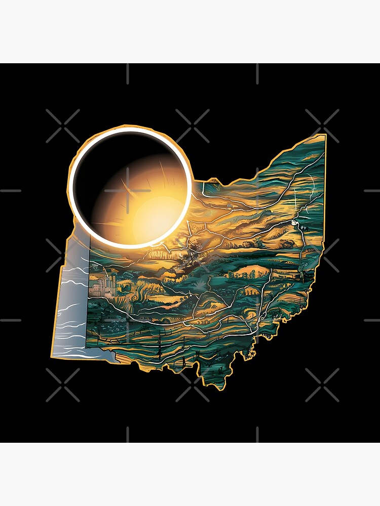 "Ohio Eclipse 2024 total Solar Eclipse 2024" Greeting Card for Sale