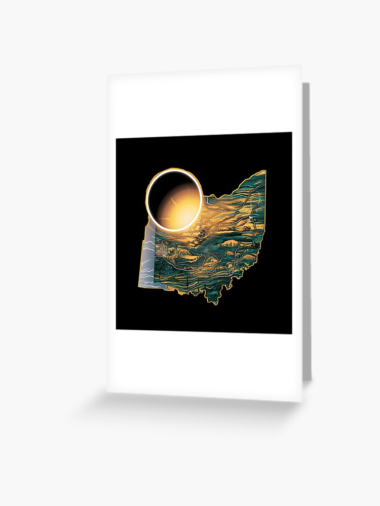 "Ohio Eclipse 2024 total Solar Eclipse 2024" Greeting Card for Sale