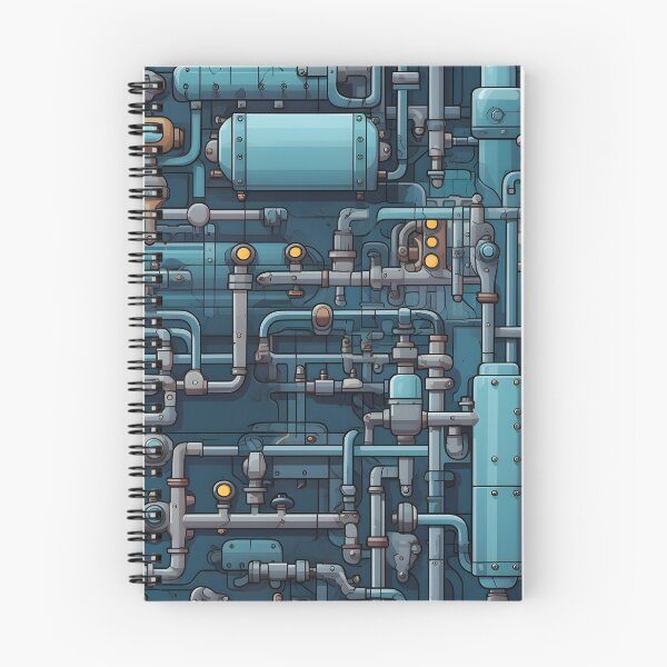 Item preview, Industrial Blue Pipes and Machinery - Seamless designed and sold by GalacticLabs.