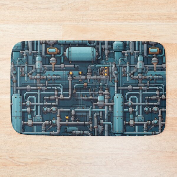 Item preview, Industrial Blue Pipes and Machinery - Seamless designed and sold by GalacticLabs.