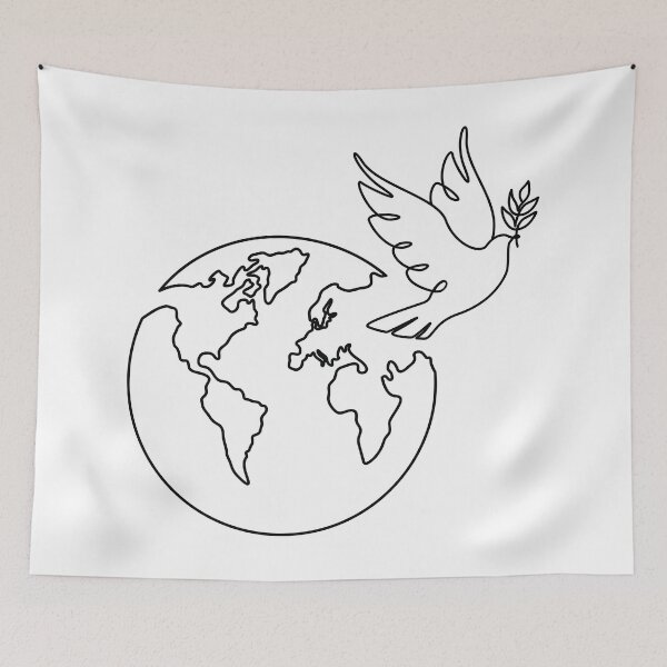 Item preview, World Peace - No War - End Wars - Stop The War - Anti War - Dove of Peace designed and sold by DesignByLeo.