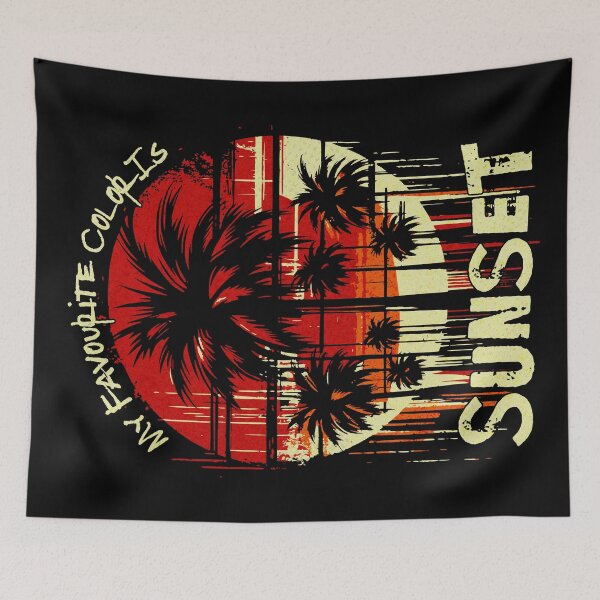 Item preview, Favorite Color Is Sunset - Vintage Summer Palm Trees designed and sold by Urban-Alien.