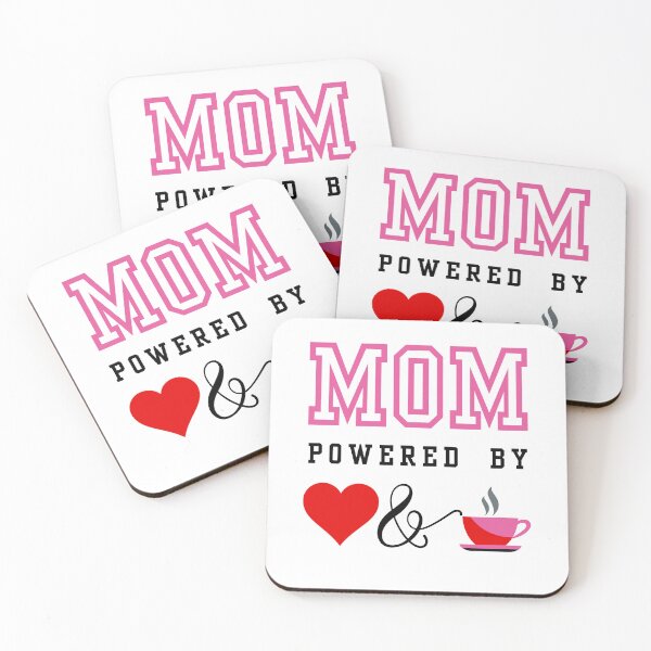 Item preview, Mom, Powered by Love and Coffee designed and sold by caFUNated.
