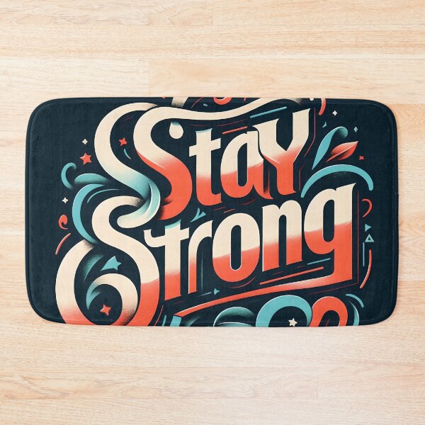 Item preview, Stay Strong, typography, retro designed and sold by maxmaj.