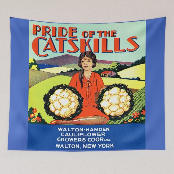 Item preview, Pride of the Catskills, 1920s Cauliflowers Crate Label designed and sold by zeeposter.