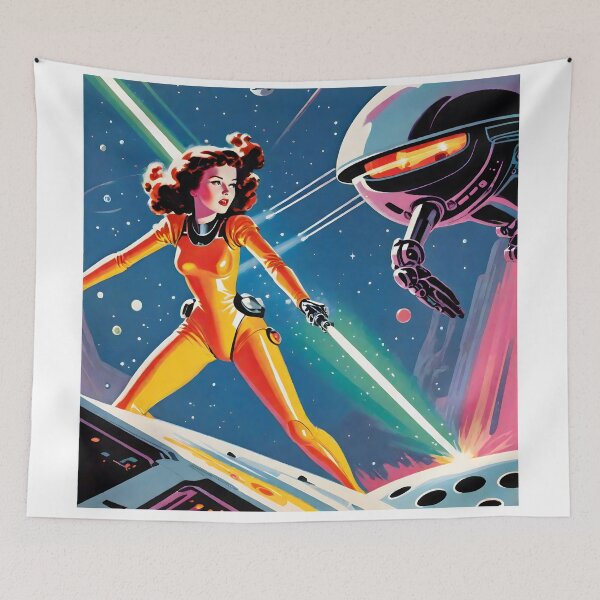 Item preview, Vintage Sci-Fi Action Girl designed and sold by GimmeBamba.