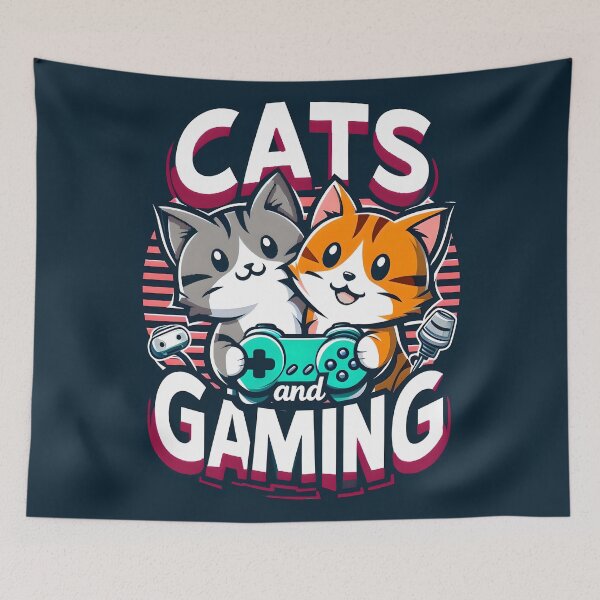 Item preview, Cats and Gaming, typography designed and sold by maxmaj.