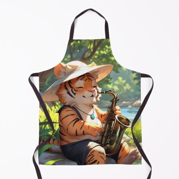Artikelvorschau, Saxophonist-Tiger im Sommer entworfen und verkauft von Artbellachi.