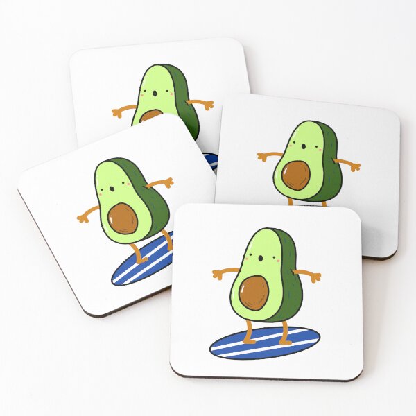 Item preview, Surfing Avocado designed and sold by kawaiilife.