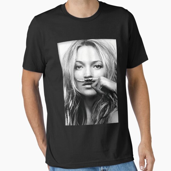 Item preview,  Kate Moss Mustache Black And White Photograph designed and sold by JoelKauppi.