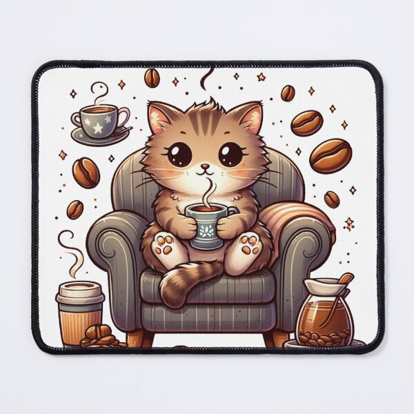 Item preview, Caffeine Cat - Coffee Lover's Delight T-Shirt designed and sold by lifegenesis.