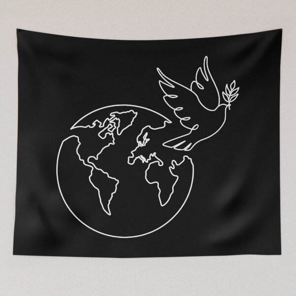 Item preview, World Peace - No War - End Wars - Stop The War - Anti War - Dove of Peace designed and sold by DesignByLeo.