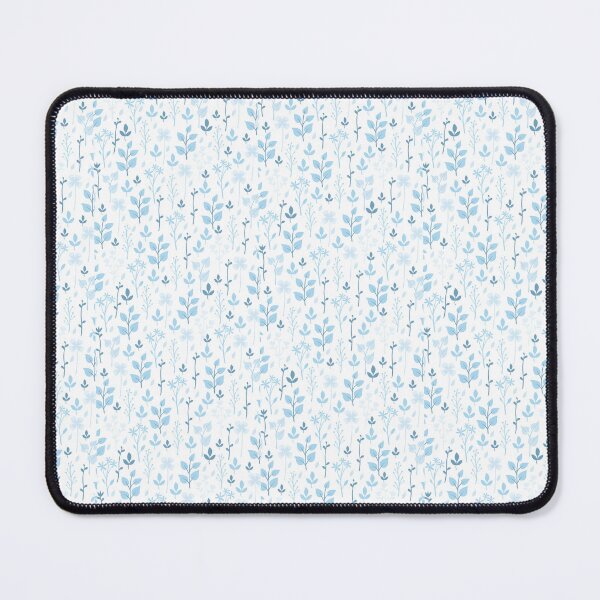 Item preview, "Azure Botanical Elegance: Blue Flowers and Plants Pattern" designed and sold by hjian8219.