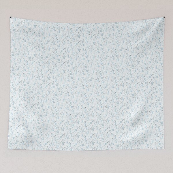 Item preview, "Azure Botanical Elegance: Blue Flowers and Plants Pattern" designed and sold by hjian8219.