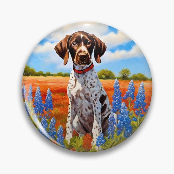 Item preview, Texas Wildflower Field German Shorthaired Pointer Puppy designed and sold by Fredster1966.