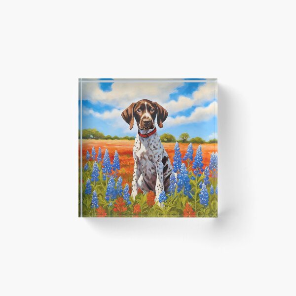 Item preview, Texas Wildflower Field German Shorthaired Pointer Puppy designed and sold by Fredster1966.