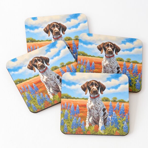 Item preview, Texas Wildflower Field German Shorthaired Pointer Puppy designed and sold by Fredster1966.