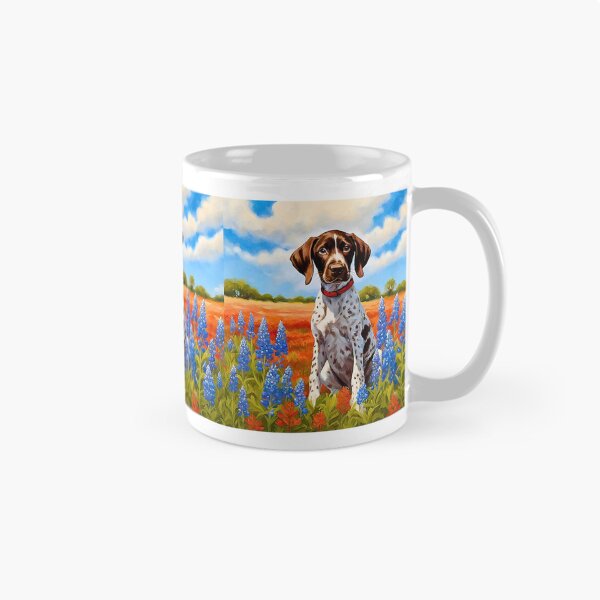 Item preview, Texas Wildflower Field German Shorthaired Pointer Puppy designed and sold by Fredster1966.