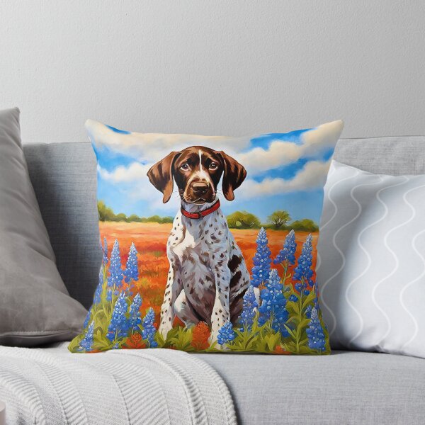 Item preview, Texas Wildflower Field German Shorthaired Pointer Puppy designed and sold by Fredster1966.