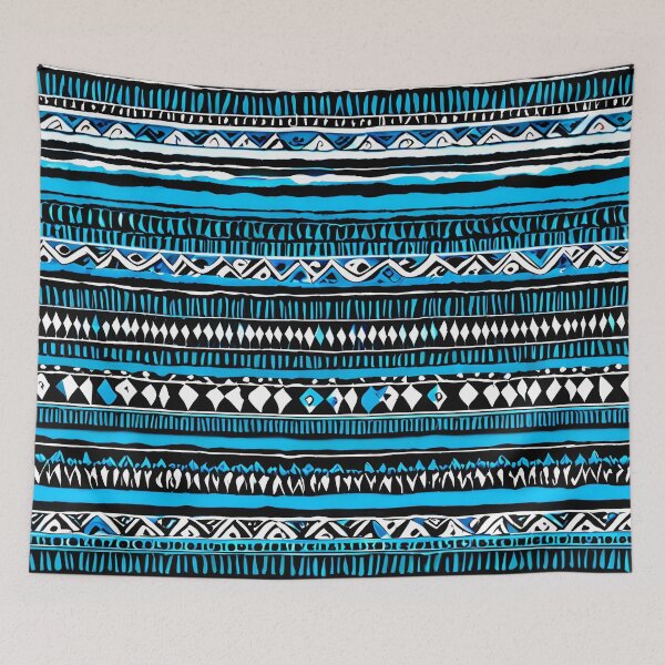 Item preview, Indigenous Pattens With Blue Colors designed and sold by LKozerski.