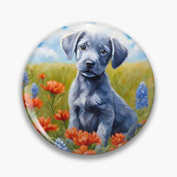 Item preview, Texas Wildflower Field Blue Lacy Puppy designed and sold by Fredster1966.