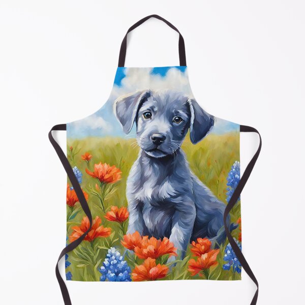 Item preview, Texas Wildflower Field Blue Lacy Puppy designed and sold by Fredster1966.