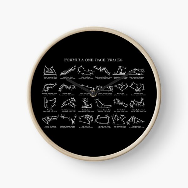 Item preview, F1 Race Tracks  (White Stencil-No Background) designed and sold by BGALAXY.