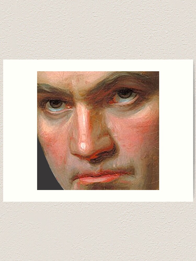 Alternate view of Beethoven in frightening close-up Art Print