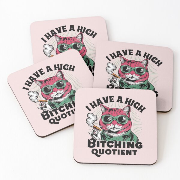 Item preview, I’ve a High Bitching Quotient Funny Cat Lover Typography Quote designed and sold by thedazzlingmonk.