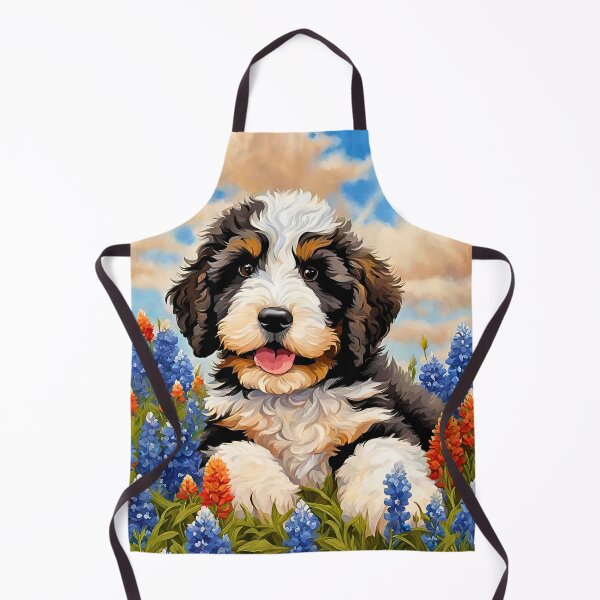 Item preview, Texas Wildflower Field Bernedoodle Puppy designed and sold by Fredster1966.